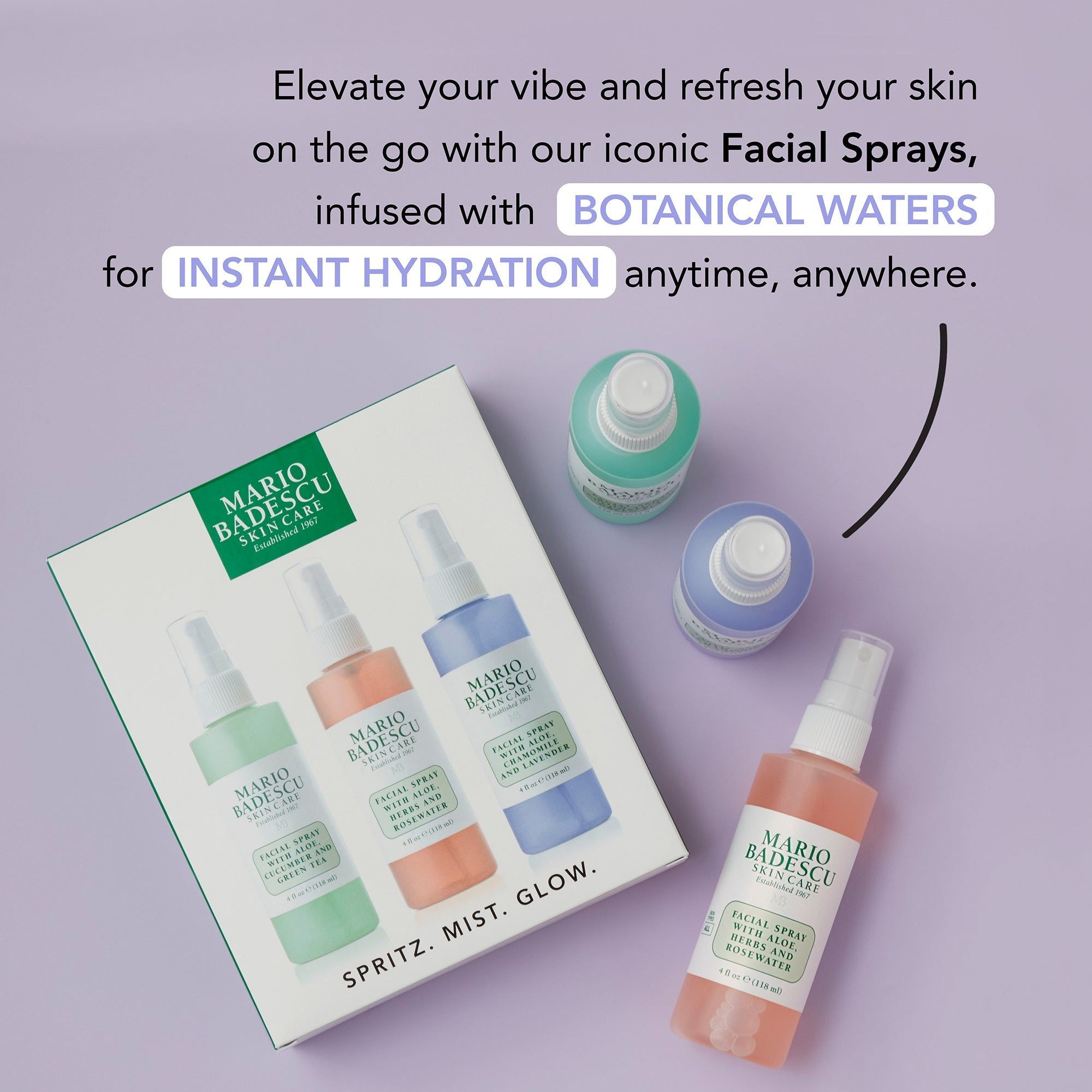 Mario Badescu Spritz. Mist. Glow. (Worth £34.50)