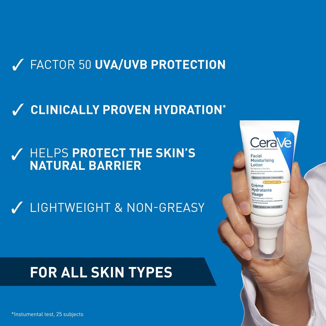 CeraVe Ultimate Hydration Routine: Moisturiser, SPF and Hyaluronic Acid Serum Set