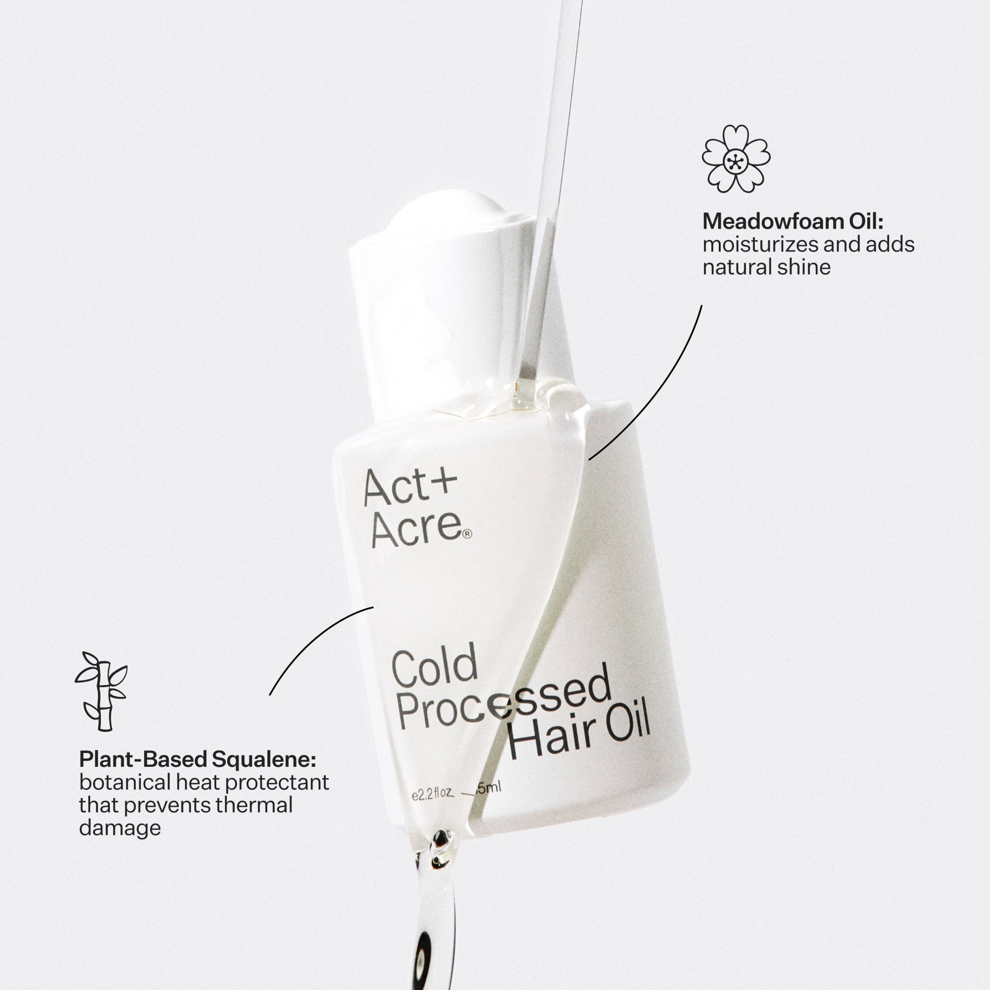 Act+Acre Cold Processed Hair Oil 2.2 fl oz