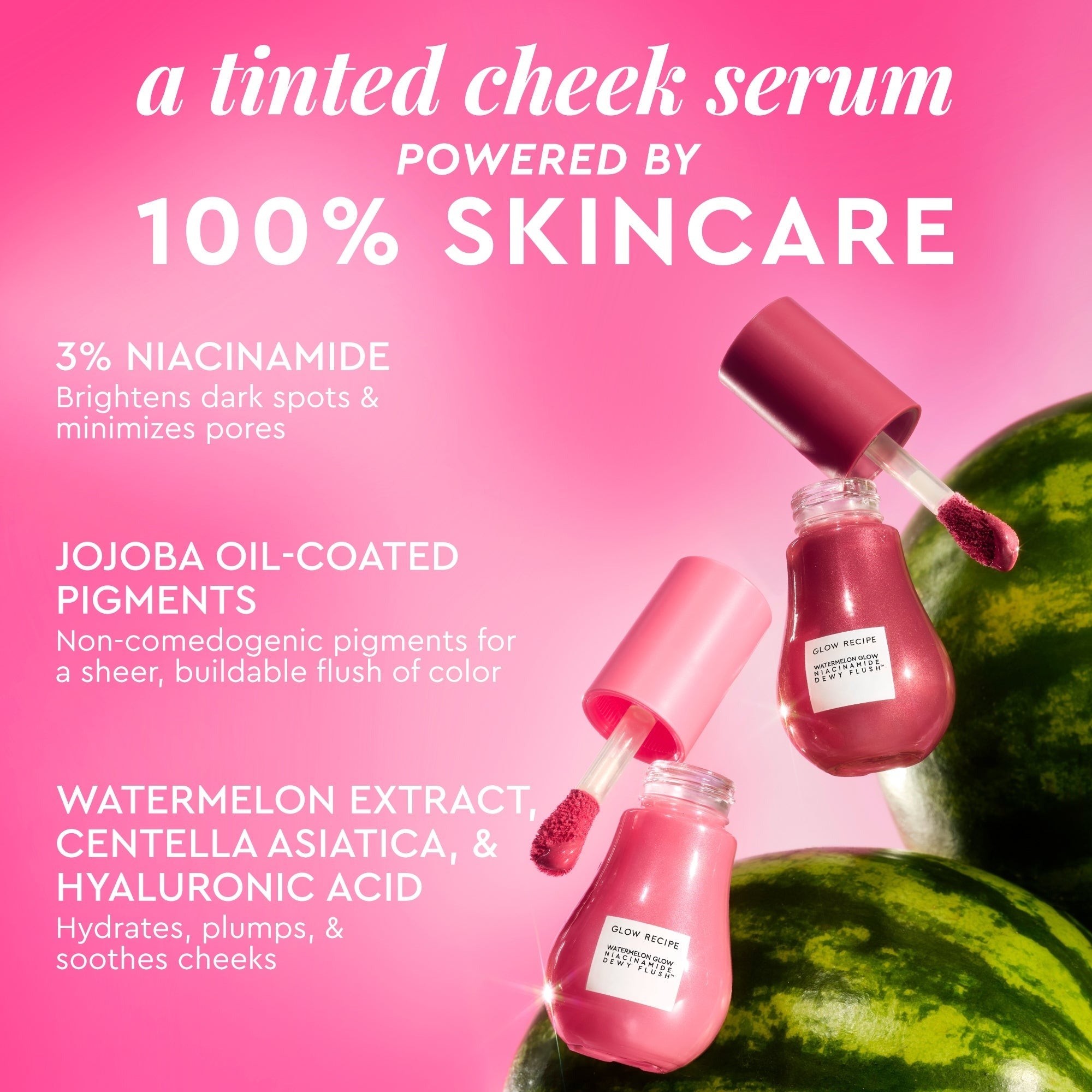 Glow Recipe Watermelon Glow Niacinamide Dewy Flush Brightening Serum Blush - Watermelon Flush