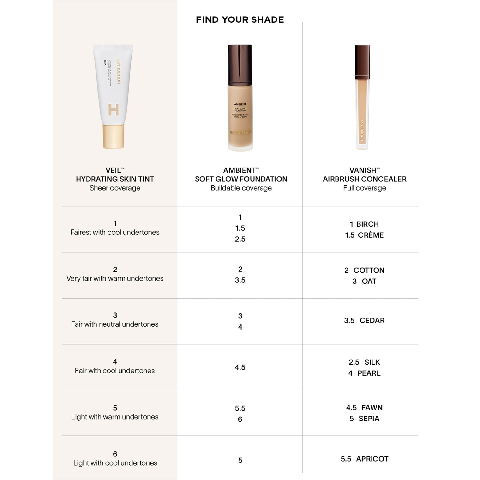 Hourglass Veil Hydrating Skin Tint - 1